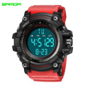 SANDA 359 Functional led wrist watches for boy automatic luminous water resistant sport men digital watch